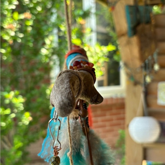 Handmade Boho Style Wind Chimes | Tiny Bells | Yard Art | Earthy Outdoor Decor - Picture 13 of 14